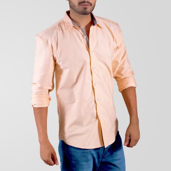 Orange Chambray Shirt 